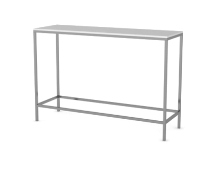 Steh / Hochtisch "New York Steel" 160x50x110  weiße Platte